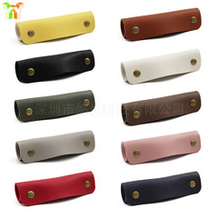Leather suitcase handle protector, travel bag anti-friction shoulder strap leather handle, pull rod leather strap cover