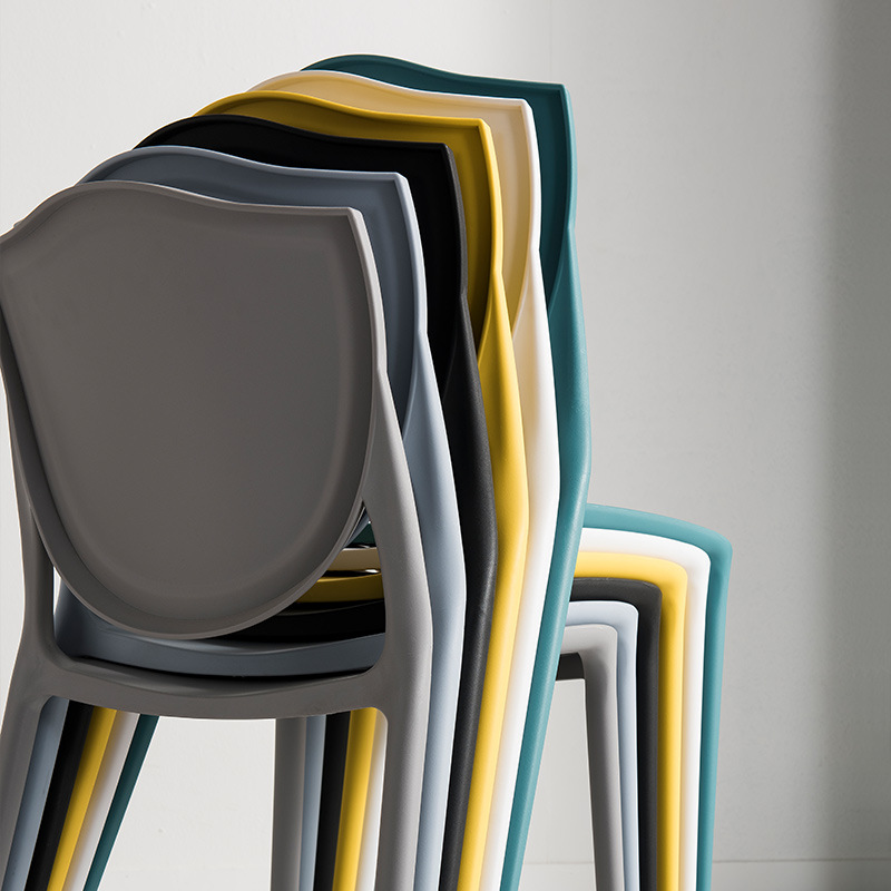 Nórdico Internet celebridad negociación comedor silla leche té tienda respaldo taburete simple oficina en casa maquillaje apartamento silla de plástico