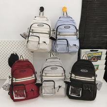 跨境热销学生书包女高中生学院轻便旅行背包复古大容量休闲双肩包