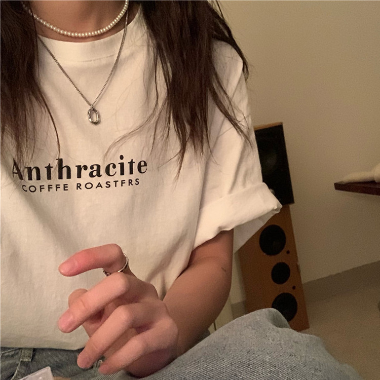 Summer Cotton Short-sleeved T-shirt Women's Fashionable Korean Style Loose plus size Half-sleeved Base Shirt Chic Hong Kong Style Top Summer Cotton Short-sleeved T-shirt Women's Fashionable Korean Style Loose plus size Half-sleeved Base Shirt Chic Hong Kong Style Top