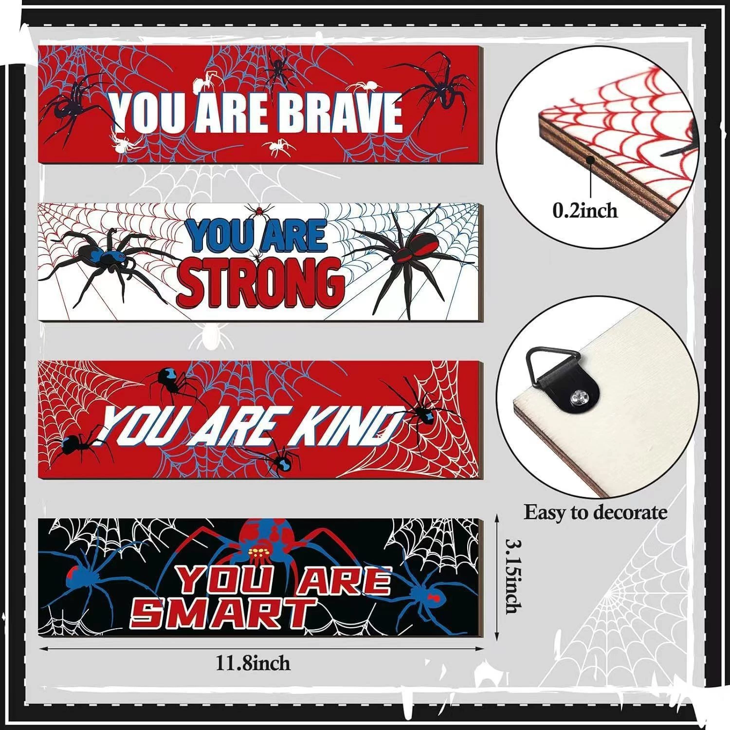 Amazon новый человек-паук детская комната стены декоративные деревянные художественные настенные мультфильмы вдохновляющие настенные украшения деревянный знак