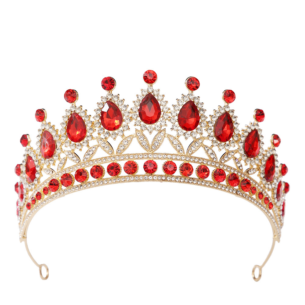 Nuevo tocado de novia, corona barroca, corona de diamantes de imitación de cristal, diadema, accesorios para el cabello de boda, accesorios para el cabello