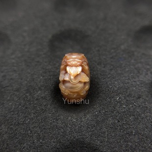 Natural Pearl Carved Elephant God Versatile Cultural Toy DIY Pearl Accessories Back Cloud Bracelet Beads