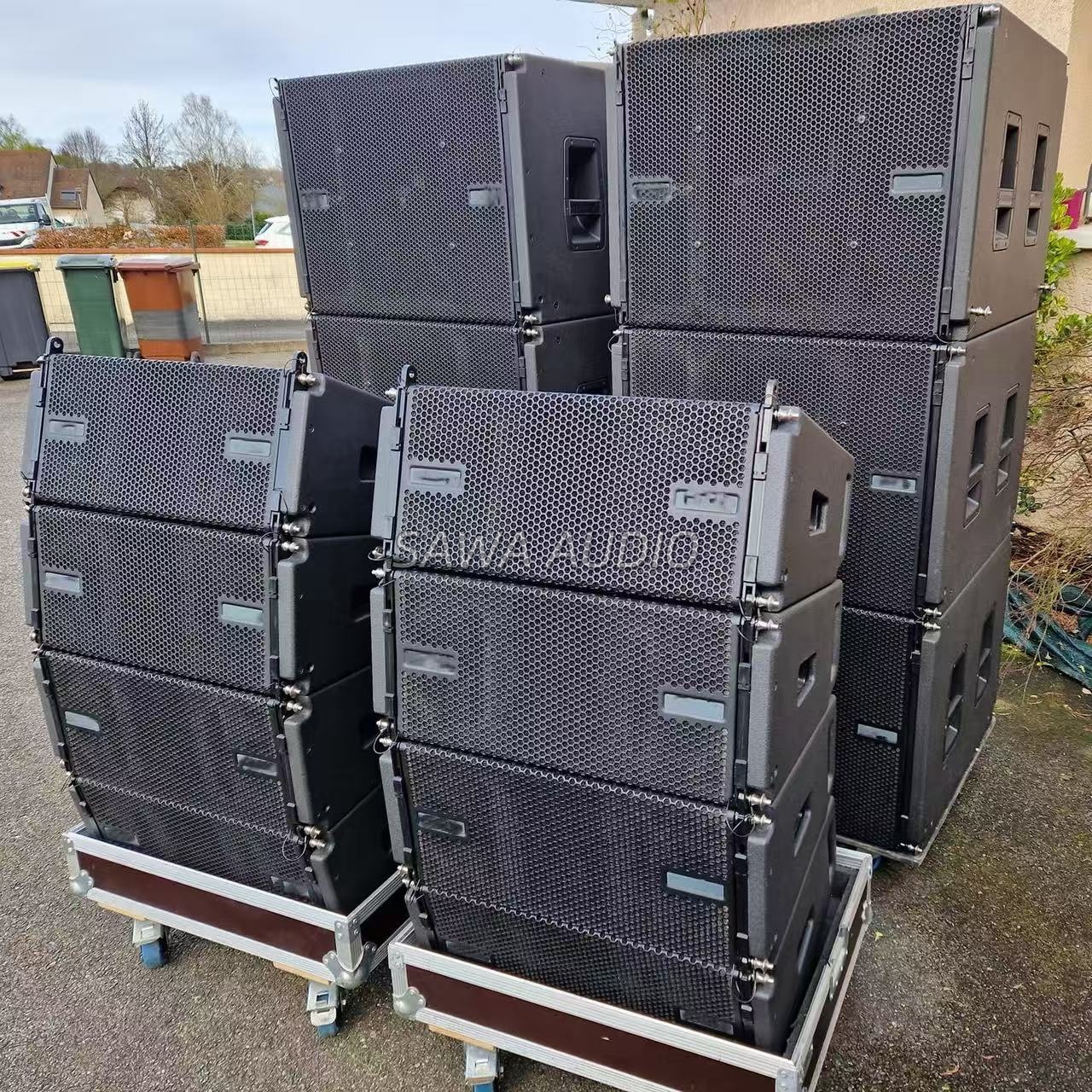 Subwoofer de 18 pulgadas de alta potencia de matriz lineal de sonido profesional al aire libre para conciertos de altavoces de bar