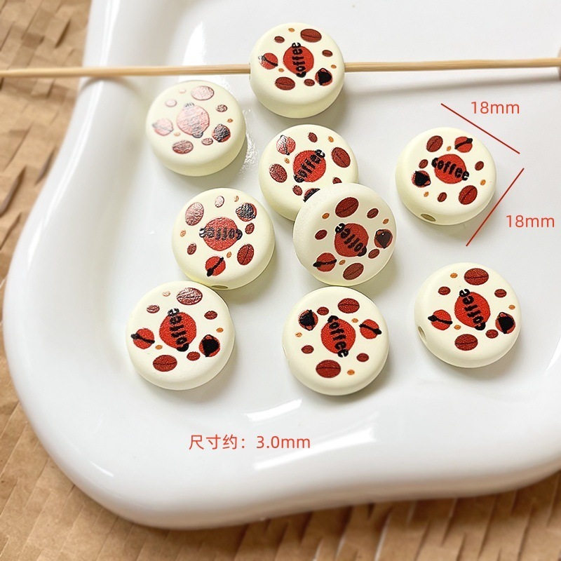 アクリルパン食品カラーコッキースタービーズルースビーズ diy 手作りブレスレットネックレスビーズ素材|undefined
