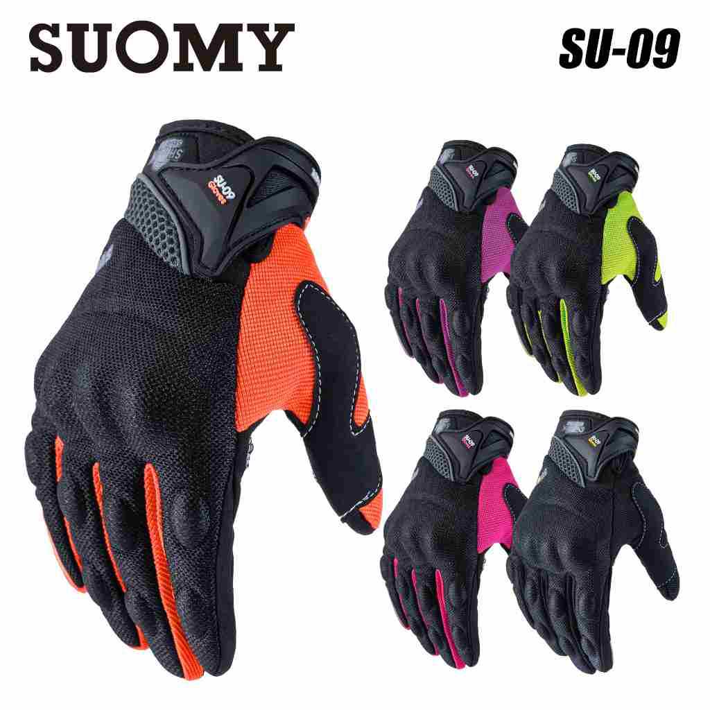 Guantes de motocicleta respirables SUOMY para hombres y mujeres de verano guantes de motocicleta para jinetes negros cross-border