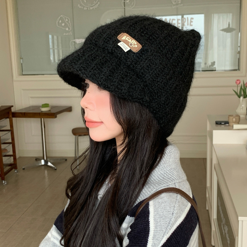 帽子女秋冬季百搭针织毛线帽户外出行防风保暖帽时尚休闲包头帽韩|undefined