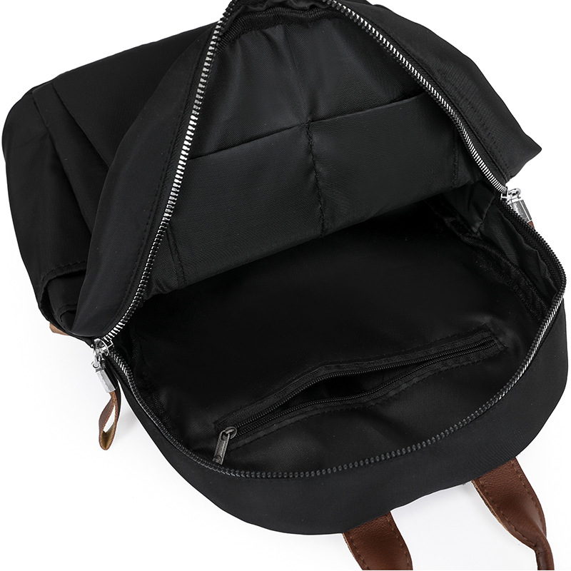 Mochila de gran capacidad para mujer 2024 nueva mochila de nailon para mujer de color de contraste para estudiantes universitarios