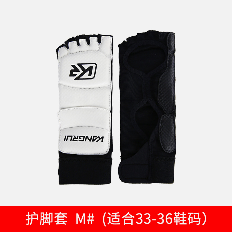 Transfronterizo kangrui taekwondo guantes pie protector resistente al desgaste lucha boxeo pie protector fabricante