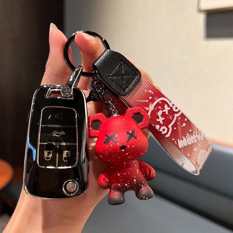 시보레 C 구모델 [싱글 쉘 블랙] + 레드 난폭한 곰 펜던트