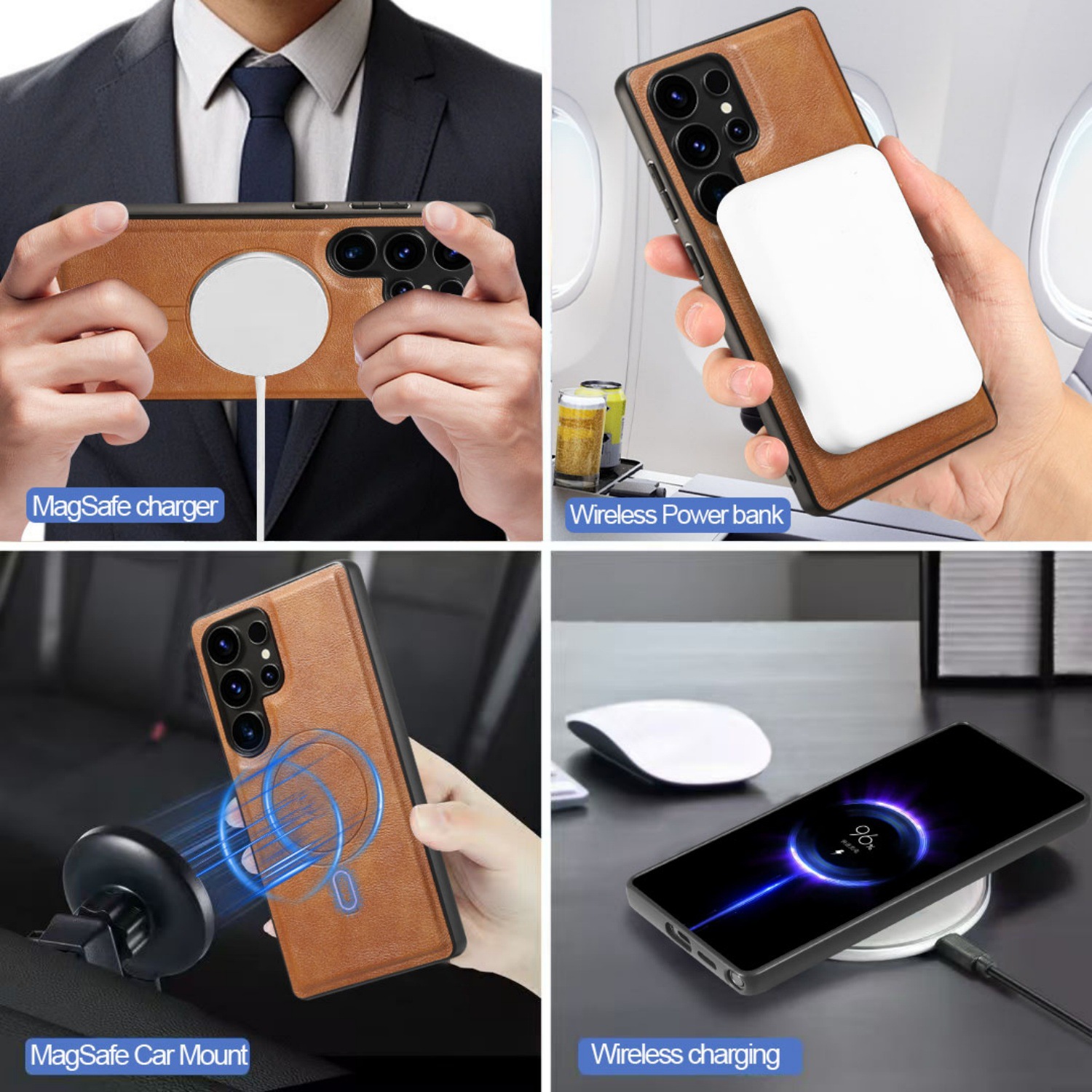 Adecuado para Samsung S25Edge Paquete de tarjeta magnética de anillo plegable Estuche para teléfono móvil Estuche protector de carga inalámbrica MagSafe magnético fuerte S25U