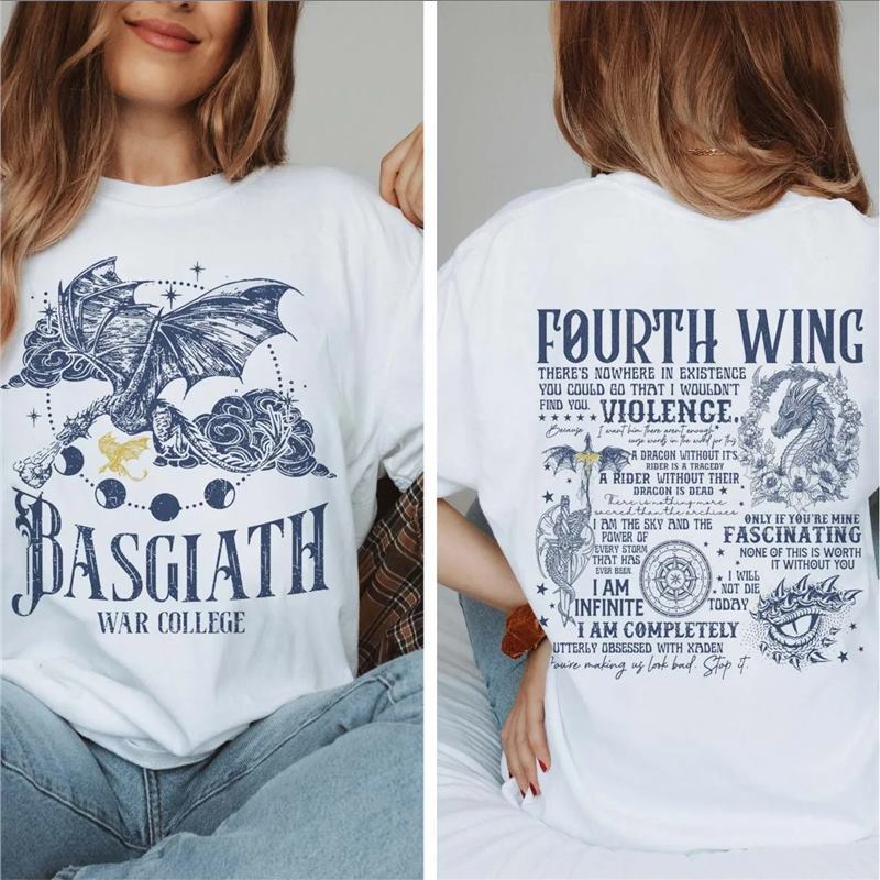 European Size Cross-Border t College Wing Women's New War Shirt Cotton Casual European Size Double-Sided Basgiatht Dragon Knight Series