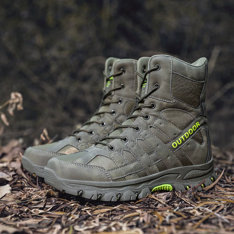 Footwear, climbing demi-season high wear-resistant boots, non-slip off-road sports shoes for hiking, plus size