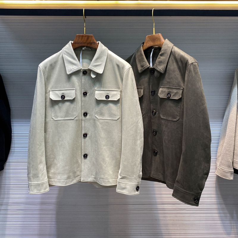 【Tf】Elegant and Stylish! High-Quality Suede Men's Business Gentleman Short Lapel Casual Jacket 【Tf】Elegant and Stylish! High-Quality Suede Men's Business Gentleman Short Lapel Casual Jacket
