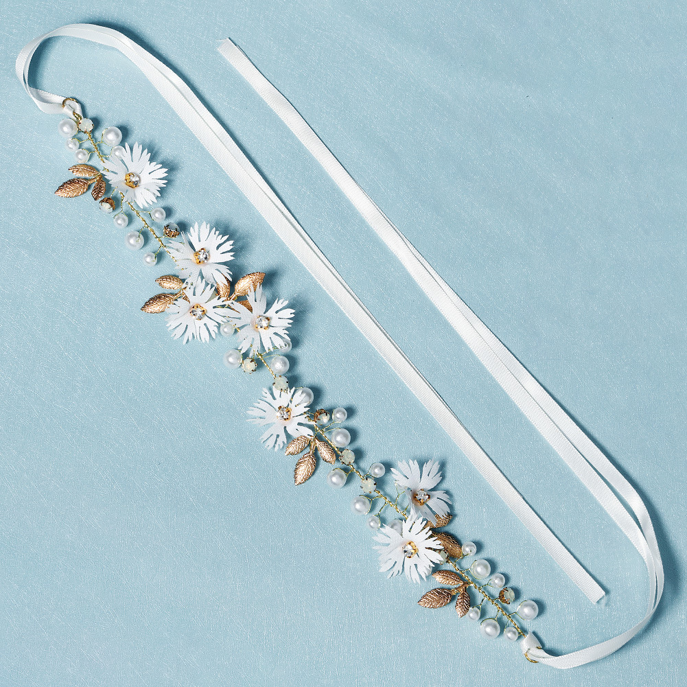 fashion fabric simulation flower pearl headband wholesale Nihaojewelry