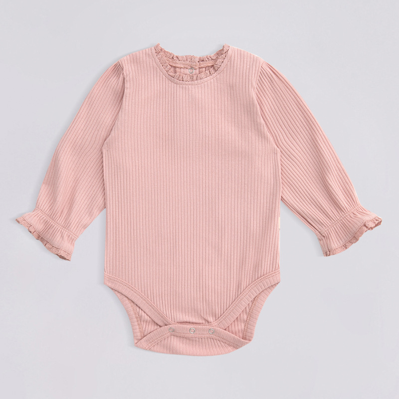 Estilo europeo y americano bebé vaina de manga larga mono mujer bebé mameluco de algodón en línea popular Amazon Venta caliente