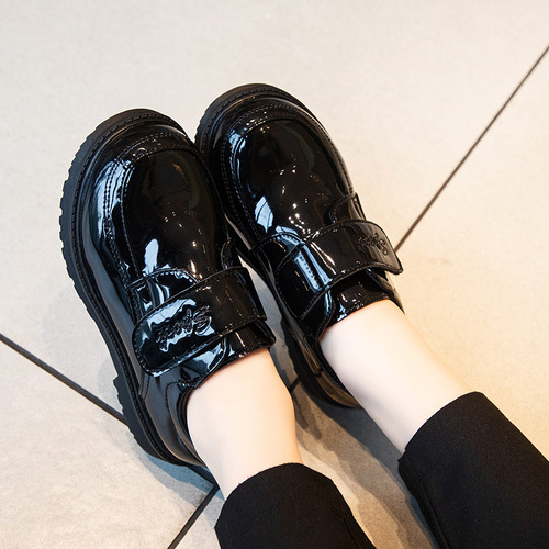 Children's Shoes Boys Leather Shoes Spring/Autumn 2024 New Arrival Korean Style British Windproof Big Kids Girls Students Performance Shoes