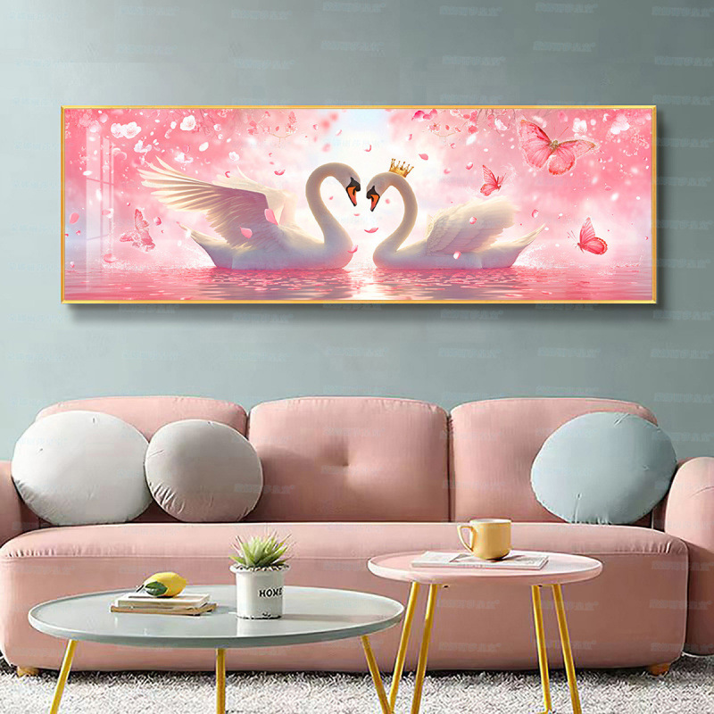 [Algodón importado] Mona Lisa Royal Couple Swan nuevo bordado a mano simple y cálido romántico image 1