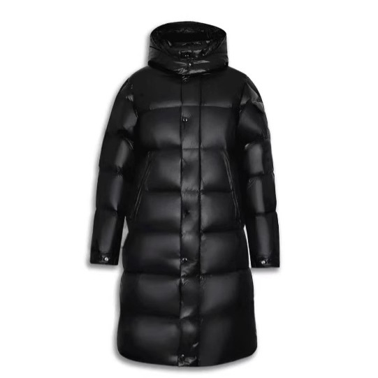 Cross-Border Trade Mengjia Glossy down Jacket, Unisex Short Style with Hood, Thickened White Duck Down, Warm and Fashionable Maya