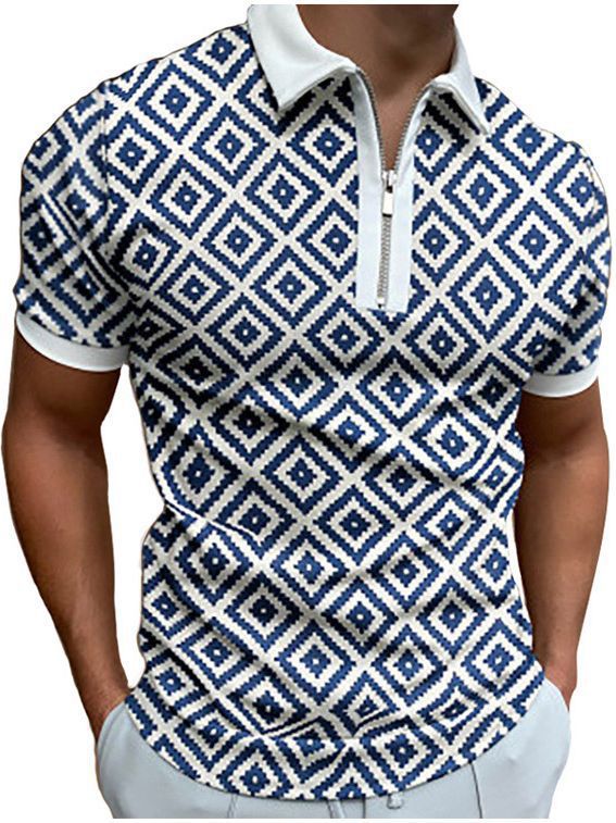 polo for leisure with zipper