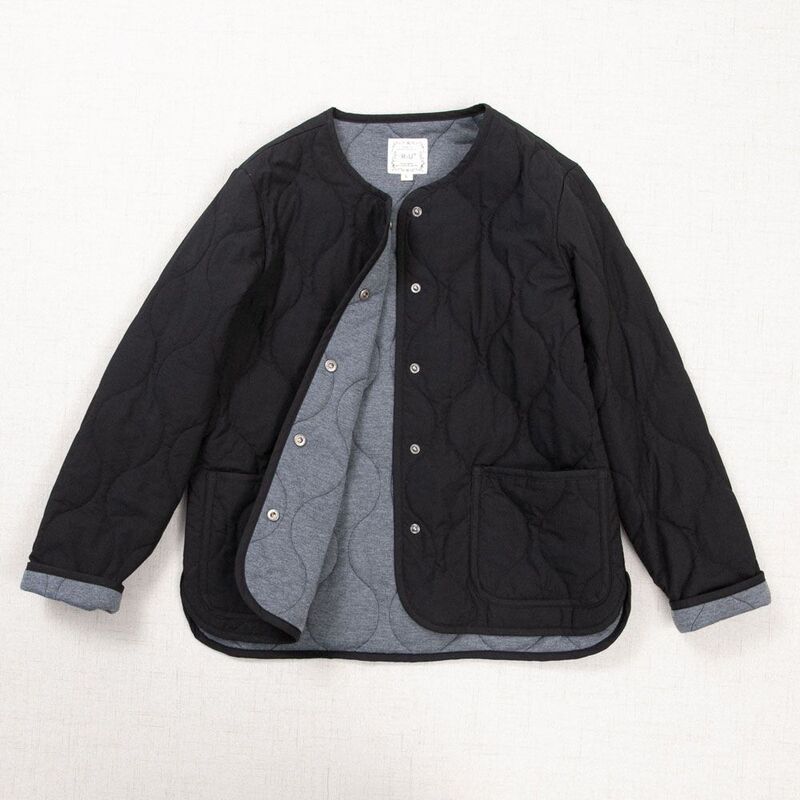 Clearance Store Counter Removed Quilted Lightweight Round Neck Thin Cotton Jacket Japanese Style Autumn Winter Warm Coat