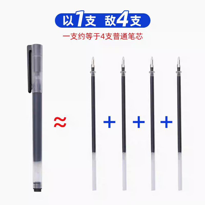 直液式速干笔巨能写中性笔办公考试碳素大容量签字笔巨无霸中性笔|undefined