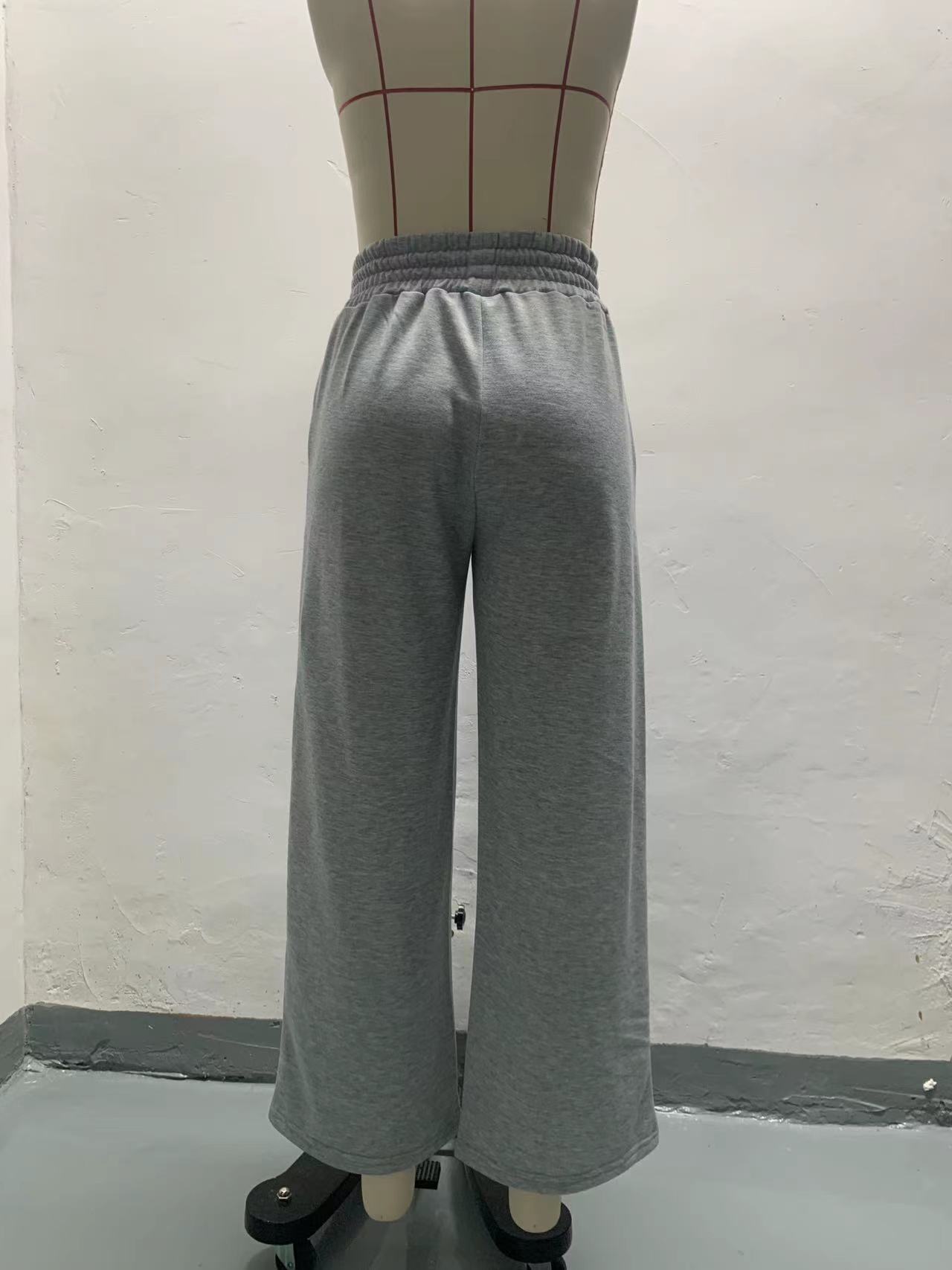 Women's Daily Streetwear Solid Color Full Length Casual Pants Wide Leg Pants display picture 6