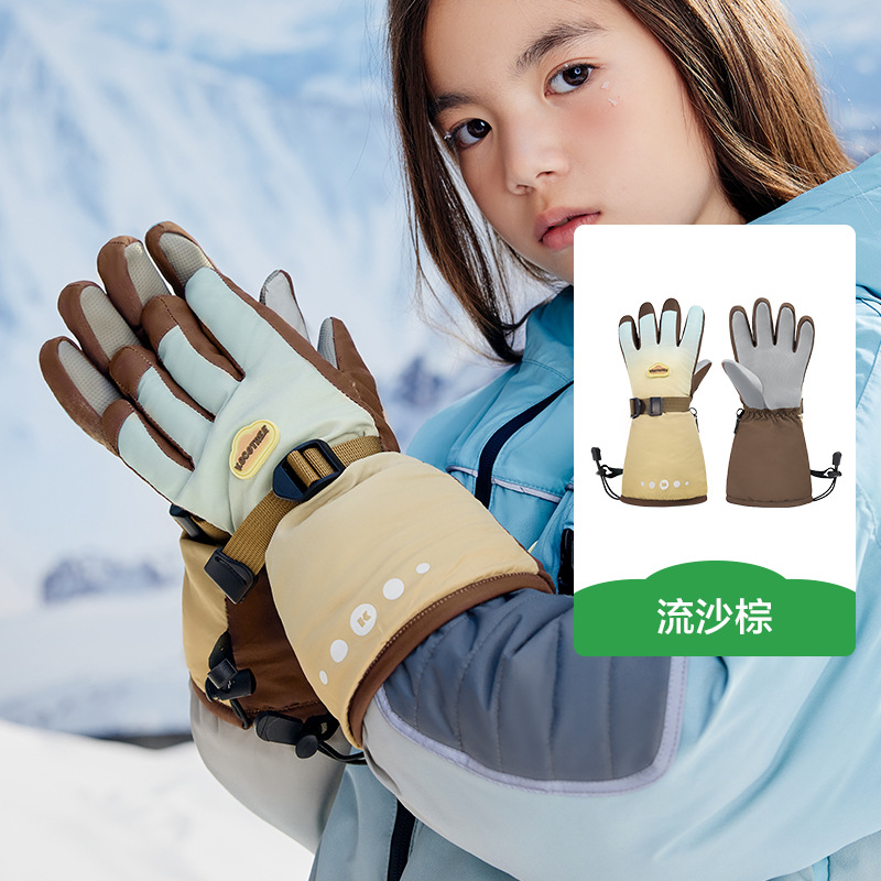 Guantes de árbol KK para niños de invierno esquí impermeable cinco dedos 2024 nuevo niño niñas profesional caliente y grueso a prueba de viento