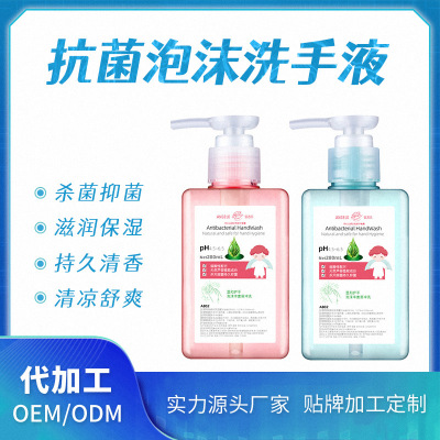 儿童泡沫抗菌洗手液OEM/ODM定制 天然芦荟花朵形抑菌免洗洗手液