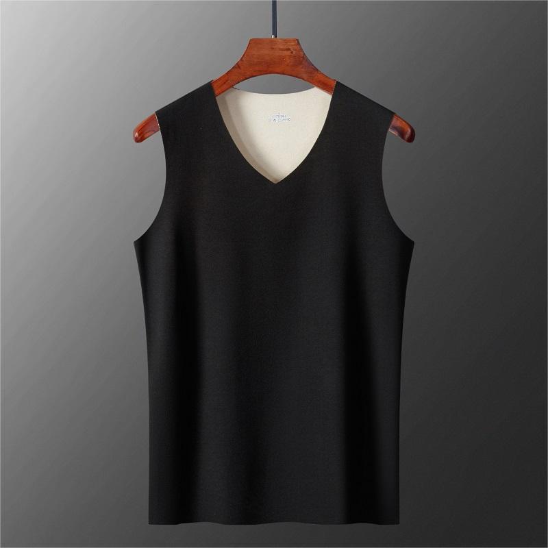 Fábrica de primavera y otoño hombre chaleco sin marcas de vello de doble cara chaqueta hombre sin mangas cortar mangas de vello a prueba de viento delgado