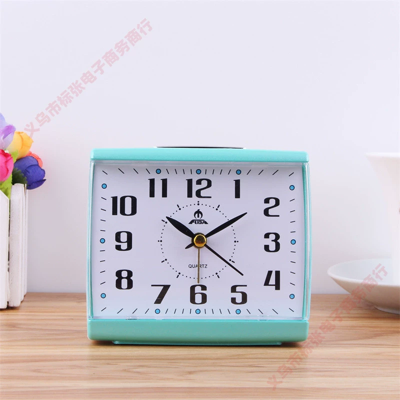 Квадратные светящиеся часы-будильник для студенческого общежития, прикроватные, для детской спальни, бесшумные, с функцией подсветки