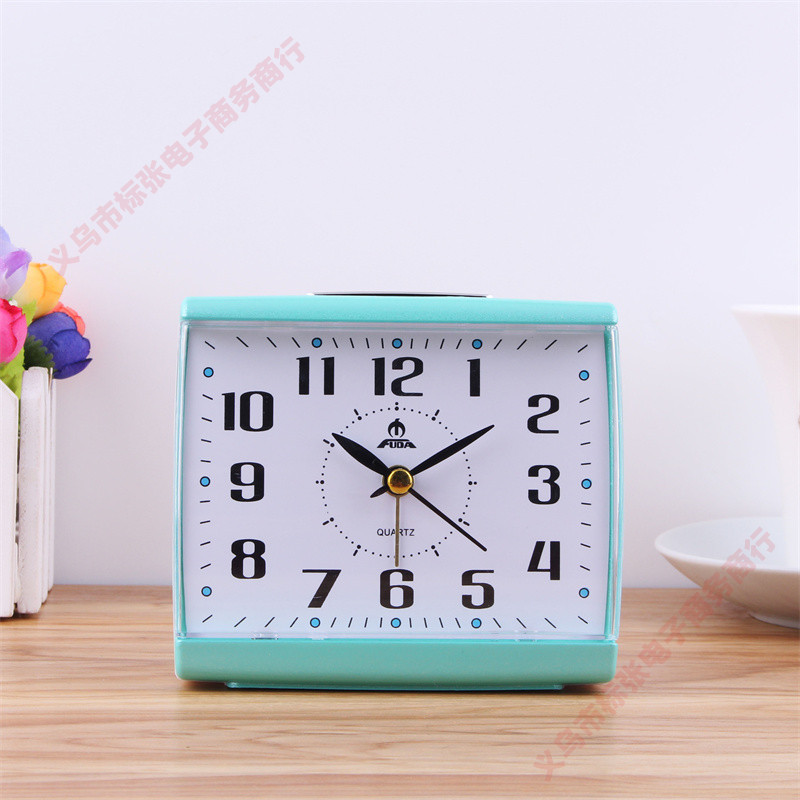 Fidelity Silent Alarm Clock for Students, Dormitory Night Light Clock, Children's Bedroom Bedside Small Alarm Clock, Desktop Clock