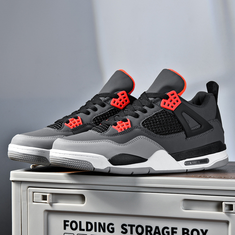 Putian zapatos aj4 zapatos de hombre zapatilla de deporte Qiao 4 París zapatillas de deporte de moda de los hombres y las mujeres zapatos casuales estudiantes transfronterizos caliente