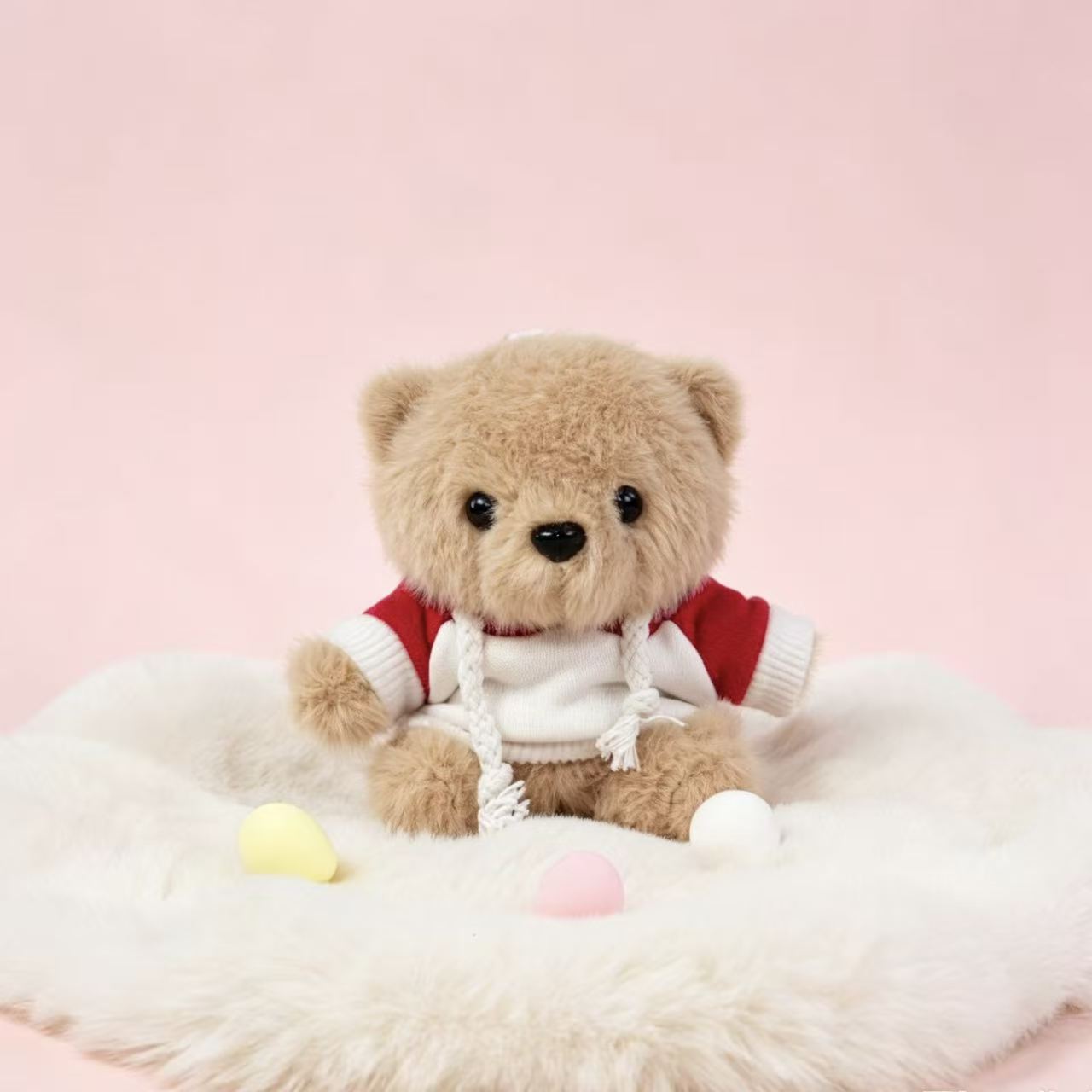 Vestido osos llaveros muñecas de peluche camisetas pantalones mochila colgante pequeño regalo colgante muñeca de peluche