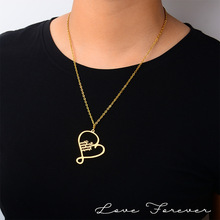 私人定制名字项链个性无限情侣吊坠钛钢不掉色毛衣链首饰