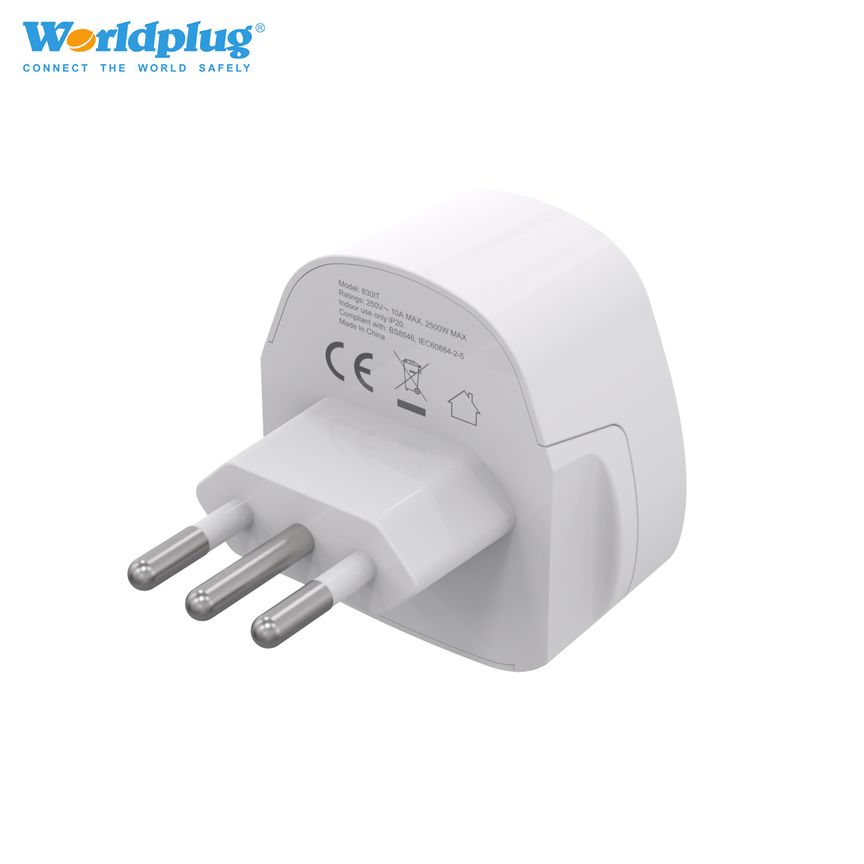 意大利充电器转换插座大功率充电多国转意大利10A大功率转换插头