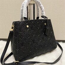 现货高品驴家黑色托特包大牌单肩包手拎包实物带LOGO真皮欧美跨境