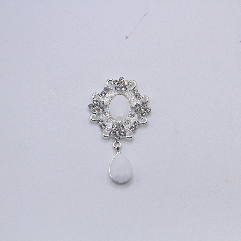 国境を越えた売れ筋 45*25 ミリメートル合金ラインストーンブローチ DIY リボンアクセサリー衣類手作りジュエリーアクセサリー直接バッチ