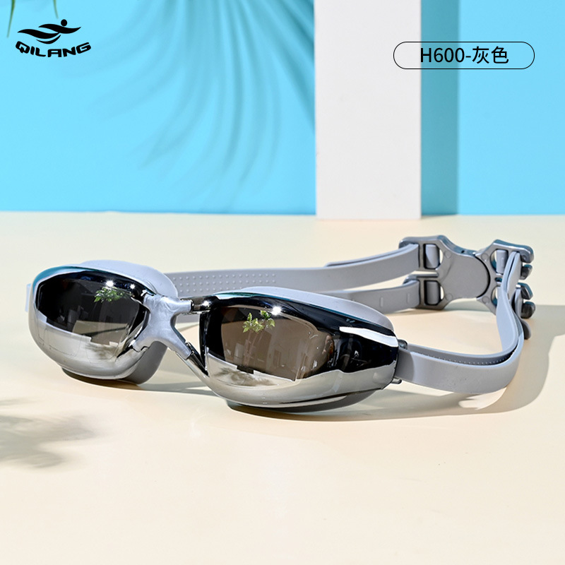 Gafas de Natación Electropunteadas para Adultos de PC, Impermeable y Antivaho, para Natación