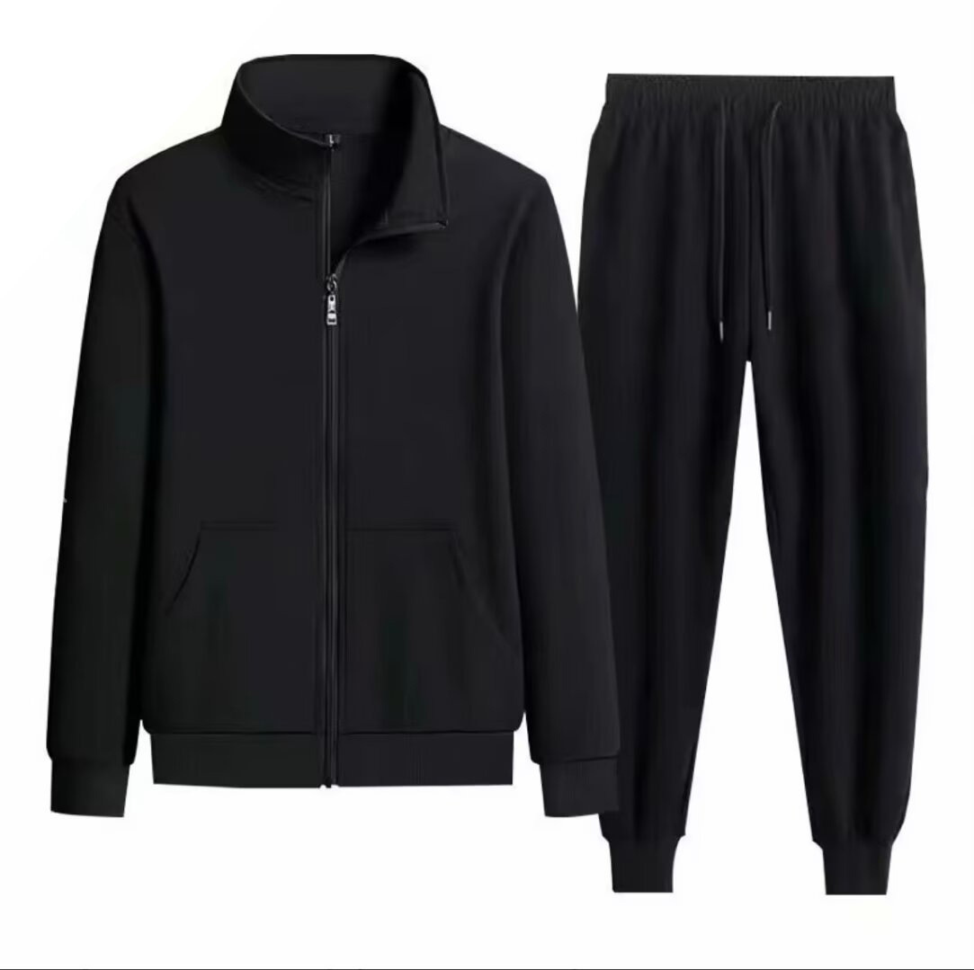 Primavera y otoño chaqueta hombre tres barras juego de camisetas para correr al aire libre pantalones de dos piezas fábrica transfronteriza al por mayor