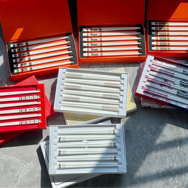 Chinese Classy Ceramic Chopstick Gift Box, Mold-Free, Bacteria-Free, Easy to Wash, High Temperature Resistant, Exquisite Gift, Customized Logo