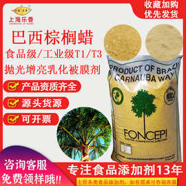 巴西棕榈蜡食品级T1粉工业级T3片抛光增亮固体蜡乳化光亮剂棕榈蜡