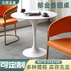 客厅茶几接待洽谈桌边几奶茶店酒吧喇叭腿桌子阳台客厅郁金香圆桌
