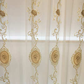 温馨飘雪尼尔尼尔窗帘法式新款短欧式客厅帘遮光窗加厚卧室I6F9浪