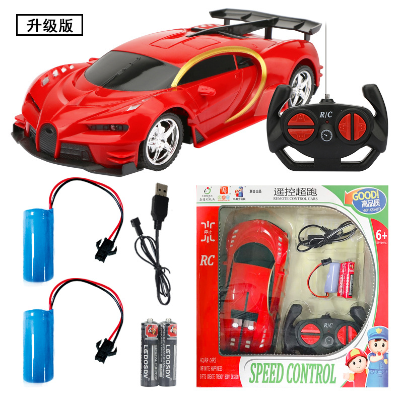 Coche de control remoto niño eléctrico juguete coche deportivo carga todoterreno jeep modelo de cuatro vías 1 18 simulación