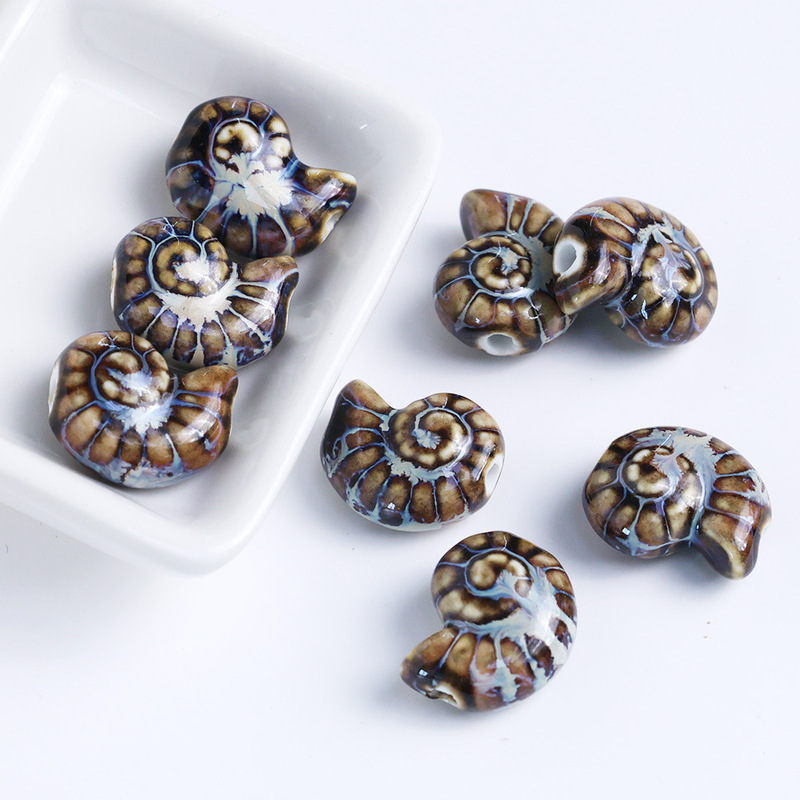 高温セラミックビーズビーズセラミックブレスレットアクセサリー素材カタツムリセラミックビーズ DIY セラミックルースビーズ|undefined