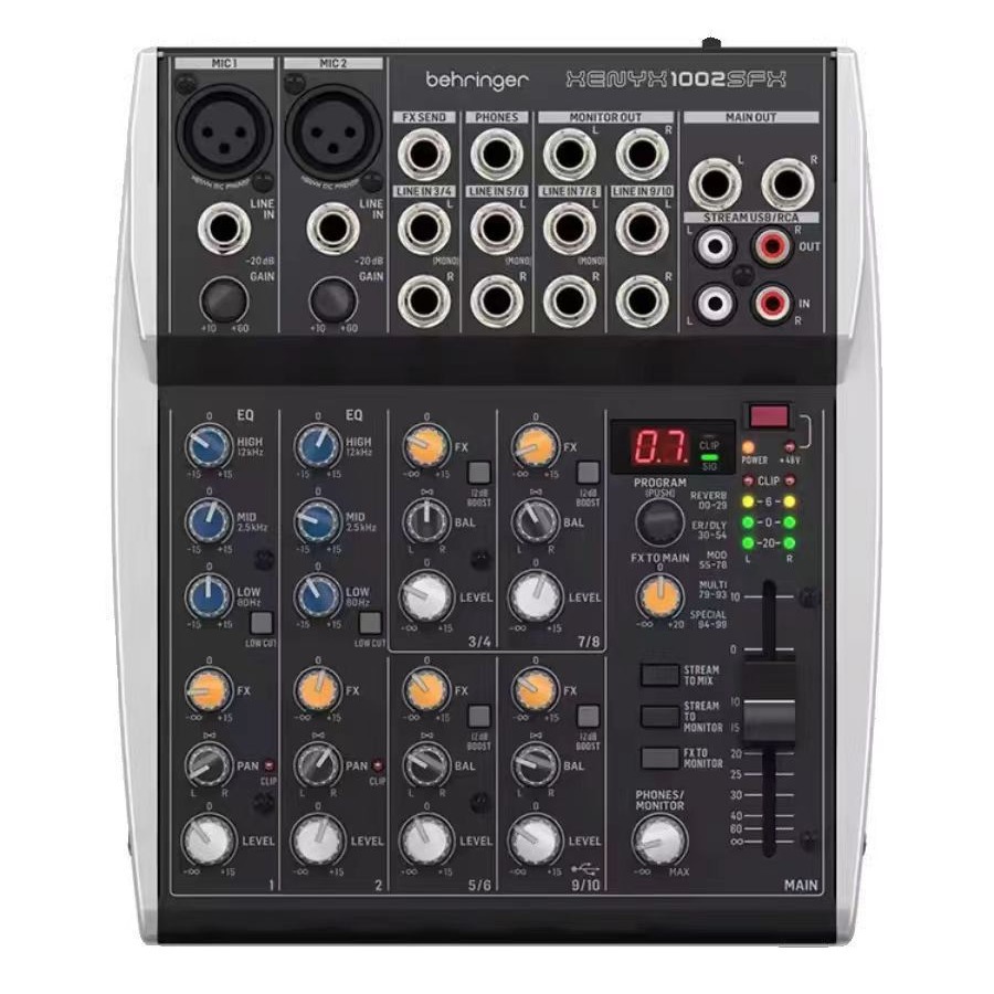 BEHRINGER/百灵达1002SFX 专业混响音效果器直播K歌调音台家用