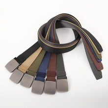 3.8cm尼龙帆布平滑扣腰带男户外运动休闲百搭腰带高级感学生腰带