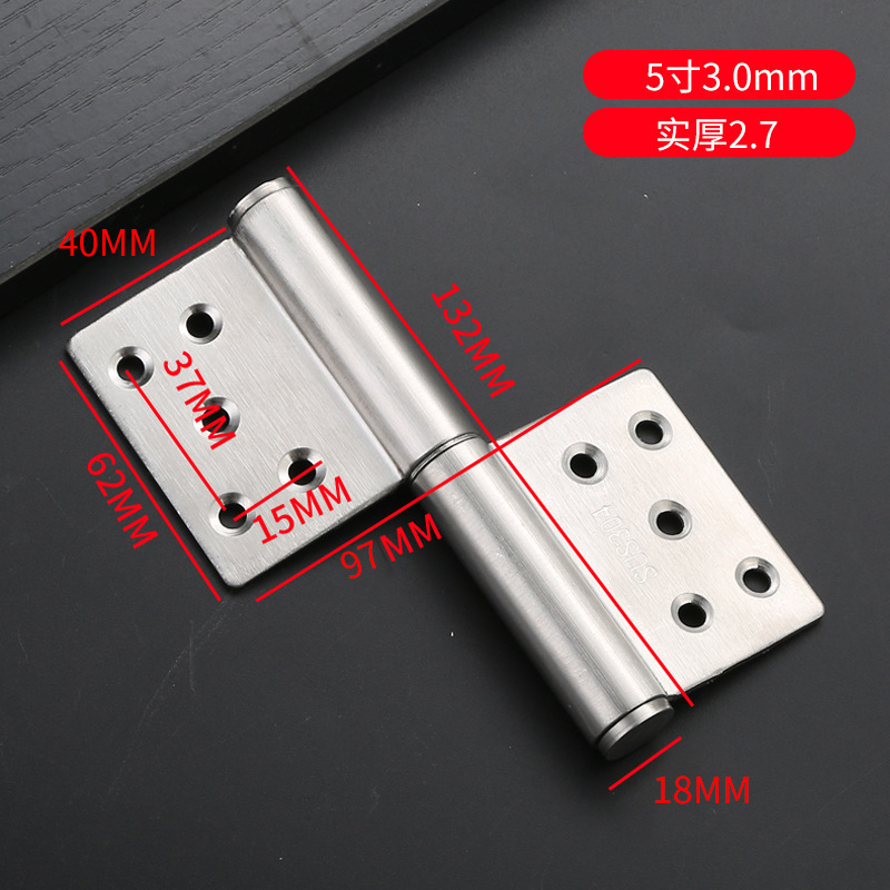 Acero inoxidable bandera bisagra baño fuego puerta desmontable mudo bisagra bandera bisagra gabinete bisagra Accesorios