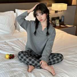 黁白儿童睡衣女孩纯棉春秋季薄款大童2026新款女童春季长袖家居服